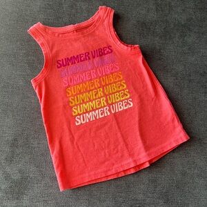 Cat & Jack Gender Neutral Coral Summer Vibes Tank Top size 2T